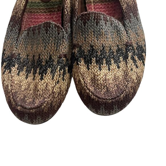 The Sak Women's Size 6 Crochet Woven Brown Black Aztec Flats Loafer Shoes - Picture 3 of 10